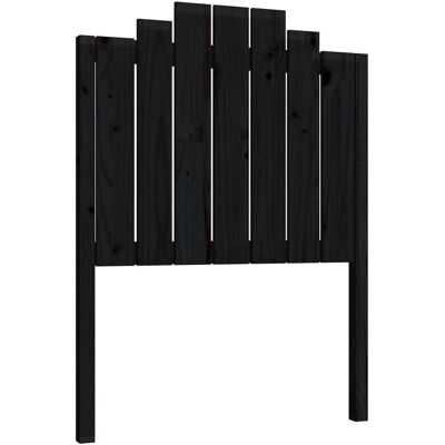 vidaXL Musta mäntypuu sängynpääty - 81x4x110 cm vidaXL Musta mäntypuu sängynpääty - 81x4x110 cm