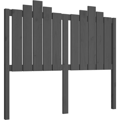 vidaXL Harmaa sängynpääty 126x4x110 cm Massiivipuu mänty - Sängynpääty vidaXL Harmaa sängynpääty 126x4x110 cm Massiivipuu mänty - Sängynpääty