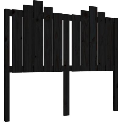 vidaXL Kopfteile Schwarz 146x4x110 cm Massives Kiefernholz - Kopfteil vidaXL Kopfteile Schwarz 146x4x110 cm Massives Kiefernholz - Kopfteil