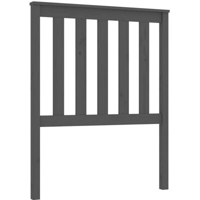 vidaXL pääty sängystä harmaa - 81x6x101 cm - Täysmännäspuu vidaXL pääty sängystä harmaa - 81x6x101 cm - Täysmännäspuu