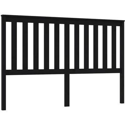 vidaXL Kopfteil Schwarz 166x6x101 cm Massiv Kiefernholz - Kopfteil vidaXL Kopfteil Schwarz 166x6x101 cm Massiv Kiefernholz - Kopfteil