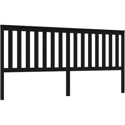 vidaXL Schwarzes Kopfteil 206x6x101 cm Massives Kiefernholz Schlafzimmer vidaXL Schwarzes Kopfteil 206x6x101 cm Massives Kiefernholz Schlafzimmer