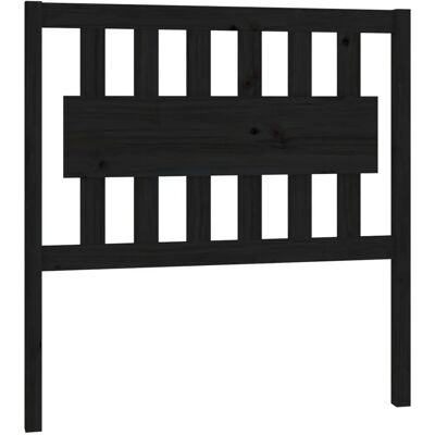 vidaXL Schwarzes Kiefernholz Kopfteil - 95.5 x 4 x 100 cm - Bettkopfteil vidaXL Schwarzes Kiefernholz Kopfteil - 95.5 x 4 x 100 cm - Bettkopfteil
