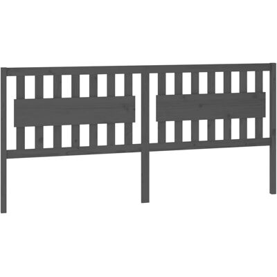 vidaXL Kopfteil Grau 205.5x4x100 cm Massives Kiefernholz - Kopfteil vidaXL Kopfteil Grau 205.5x4x100 cm Massives Kiefernholz - Kopfteil