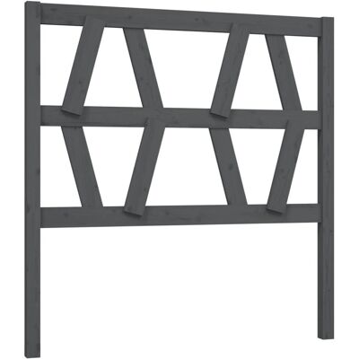 vidaXL Kopfteil Grau 96x4x100 cm Massives Kiefernholz - Kopfteil vidaXL Kopfteil Grau 96x4x100 cm Massives Kiefernholz - Kopfteil