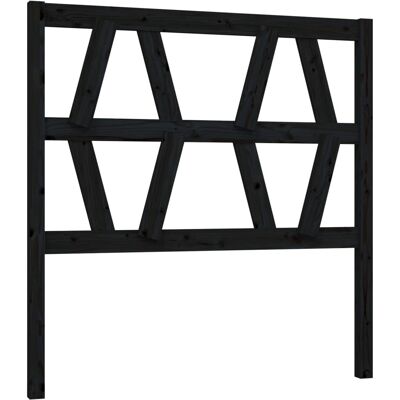 vidaXL Schwarzes Kiefernholz Kopfteil - Kopfteil für Bett 96x4x100 cm vidaXL Schwarzes Kiefernholz Kopfteil - Kopfteil für Bett 96x4x100 cm