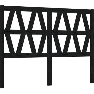 vidaXL Kopfteil Schwarz 126x4x100 cm Massiv Kiefernholz - Kopfteil vidaXL Kopfteil Schwarz 126x4x100 cm Massiv Kiefernholz - Kopfteil
