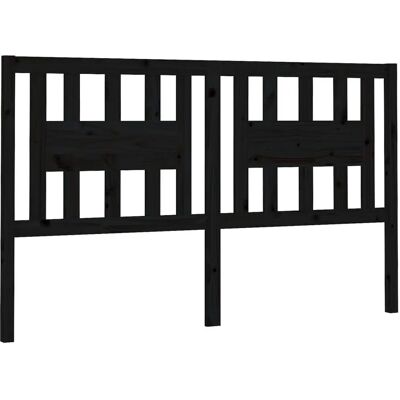 vidaXL Kopfteil Schwarz 126x4x100 cm Massives Kiefernholz - Kopfteil vidaXL Kopfteil Schwarz 126x4x100 cm Massives Kiefernholz - Kopfteil