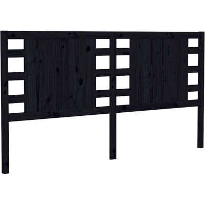 vidaXL Kopfteile Schwarz 146x4x100 cm Massiv Kiefernholz - Kopfteil vidaXL Kopfteile Schwarz 146x4x100 cm Massiv Kiefernholz - Kopfteil