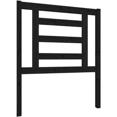 vidaXL Kopfteil Schwarz 81x4x100 cm Massives Kiefernholz - Kopfteil vidaXL Kopfteil Schwarz 81x4x100 cm Massives Kiefernholz - Kopfteil