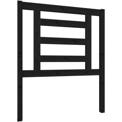 vidaXL Kopfteil Schwarz 96x4x100 cm Massiv Kiefernholz - Kopfteil vidaXL Kopfteil Schwarz 96x4x100 cm Massiv Kiefernholz - Kopfteil