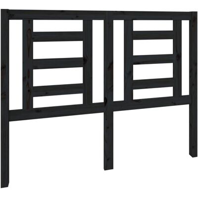 vidaXL Kopfteil Schwarz 126x4x100 cm Massives Kiefernholz - Kopfteil vidaXL Kopfteil Schwarz 126x4x100 cm Massives Kiefernholz - Kopfteil