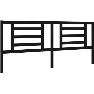vidaXL Kopfteil Schwarz 206x4x100 cm Massives Kiefernholz - Kopfteil vidaXL Kopfteil Schwarz 206x4x100 cm Massives Kiefernholz - Kopfteil