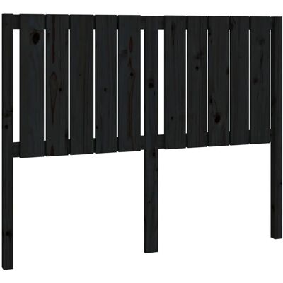 vidaXL Bett Kopfteil Schwarz 125.5x4x100 cm Massives Kiefernholz - Kopfteil vidaXL Bett Kopfteil Schwarz 125.5x4x100 cm Massives Kiefernholz - Kopfteil