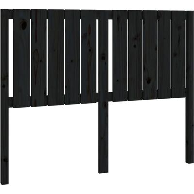 vidaXL Kopfteil Schwarz 145.5x4x100 cm Massiv Kiefernholz - Kopfteil vidaXL Kopfteil Schwarz 145.5x4x100 cm Massiv Kiefernholz - Kopfteil
