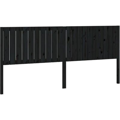 vidaXL Kopfteil Schwarz 205,5x4x100 cm Massives Kiefernholz - Kopfteil vidaXL Kopfteil Schwarz 205,5x4x100 cm Massives Kiefernholz - Kopfteil