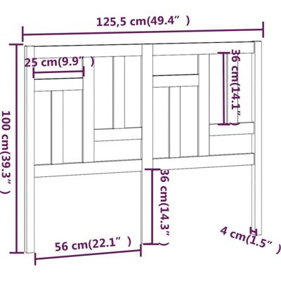 vidaXL Weiß 125.5x4x100 cm Holz Kopfleiste - Kopfteil fürs Schlafzimmer vidaXL Weiß 125.5x4x100 cm Holz Kopfleiste - Kopfteil fürs Schlafzimmer