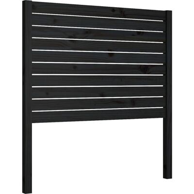 vidaXL Kopfteil Schwarz Massives Kiefernholz - Kopfteil für Bett vidaXL Kopfteil Schwarz Massives Kiefernholz - Kopfteil für Bett