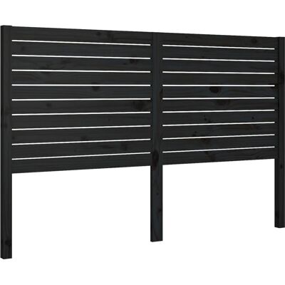 vidaXL Kopfteil Schwarz 146x4x100 cm Massives Kiefernholz - Kopfteil vidaXL Kopfteil Schwarz 146x4x100 cm Massives Kiefernholz - Kopfteil