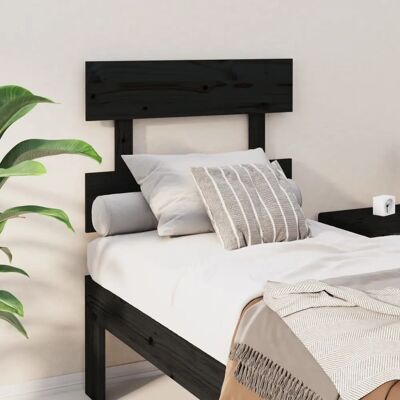 vidaXL Kopfteil Schwarz 103,5x81 cm Massivkiefernholz - Bettkopfteil vidaXL Kopfteil Schwarz 103,5x81 cm Massivkiefernholz - Bettkopfteil