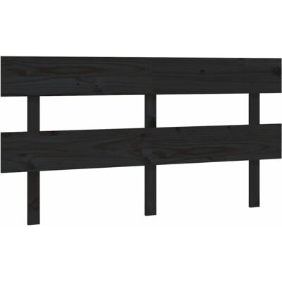 vidaXL Schwarzes Massivholz-Kiefer Bettkopfteil - 164x3x81 cm vidaXL Schwarzes Massivholz-Kiefer Bettkopfteil - 164x3x81 cm