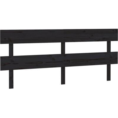 vidaXL Kopfteil aus massivem Kiefernholz 184x3x81 cm - Schwarz vidaXL Kopfteil aus massivem Kiefernholz 184x3x81 cm - Schwarz
