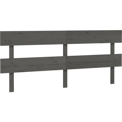 vidaXL Kopfteil Grau 204x3x81 cm Massiv Kiefernholz - Kopfteil vidaXL Kopfteil Grau 204x3x81 cm Massiv Kiefernholz - Kopfteil