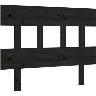 vidaXL Schwarzes Kopfteil 123,5x3x81 cm Massives Kiefernholz - Kopfteil vidaXL Schwarzes Kopfteil 123,5x3x81 cm Massives Kiefernholz - Kopfteil