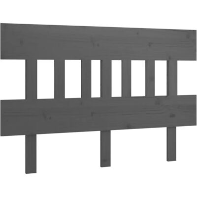 Tête de lit vidaXL Grise 163.5x3x81 cm Bois de pin massif - Tête de lit - Publicité Tête de lit vidaXL Grise 163.5x3x81 cm Bois de pin massif - Tête de lit - Publicité