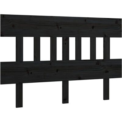 vidaXL hoofdbord Zwart 203.5x3x81 cm Massief dennhout - Hoofdbord vidaXL hoofdbord Zwart 203.5x3x81 cm Massief dennhout - Hoofdbord