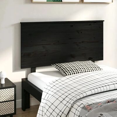 vidaXL Schwarzes Kiefernholz Bettkopfteil 124x6x82.5 cm - Kopfteil vidaXL Schwarzes Kiefernholz Bettkopfteil 124x6x82.5 cm - Kopfteil