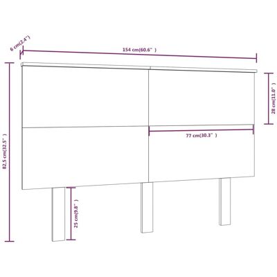 vidaXL Kopfteil 154x6x82,5 cm Massives Kiefernholz Braun - Kopfteil vidaXL Kopfteil 154x6x82,5 cm Massives Kiefernholz Braun - Kopfteil