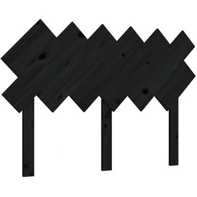 vidaXL Kopfteil Schwarz 122.5x3x80.5 cm Massives Kiefernholz - Kopfteil vidaXL Kopfteil Schwarz 122.5x3x80.5 cm Massives Kiefernholz - Kopfteil