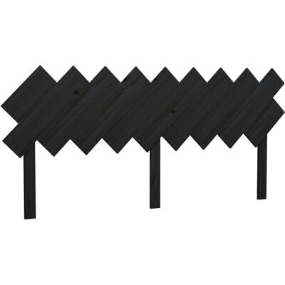 vidaXL Kopfteil Schwarz - Kopfteil für Bett, Rustikales Kiefernholz, 178x3x80.5 cm vidaXL Kopfteil Schwarz - Kopfteil für Bett, Rustikales Kiefernholz, 178x3x80.5 cm