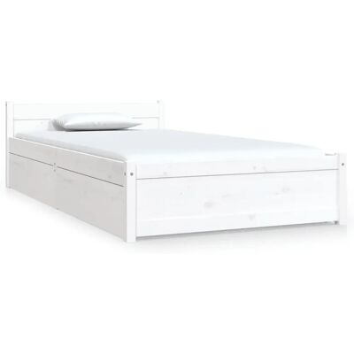 vidaXL Bettgestell mit Schubladen - Einfaches Holzbett für 90x190 cm vidaXL Bettgestell mit Schubladen - Einfaches Holzbett für 90x190 cm
