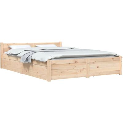 vidaXL Bettrahmen mit Schubladen - Moderner Stauraum 140x190cm vidaXL Bettrahmen mit Schubladen - Moderner Stauraum 140x190cm