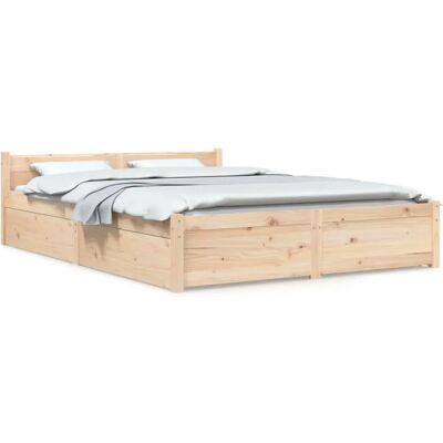 vidaXL 3103559 Bettgestell - Moderner Holzbett-Design vidaXL 3103559 Bettgestell - Moderner Holzbett-Design