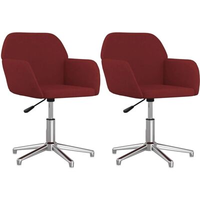 vidaXL Drehstühle Esszimmer 2er Set Rot vidaXL Drehstühle Esszimmer 2er Set Rot