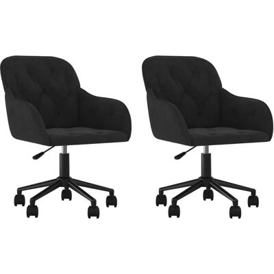 VidaXL Drehbare Esszimmerstühle - Schwarz - Esszimmerstuhl VidaXL Drehbare Esszimmerstühle - Schwarz - Esszimmerstuhl