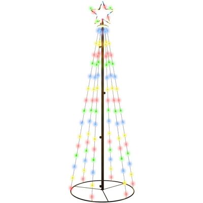 vidaXL 108 LEDs Mehrfarbiger Kegelförmiger Weihnachtsbaum - 70x180 cm vidaXL 108 LEDs Mehrfarbiger Kegelförmiger Weihnachtsbaum - 70x180 cm
