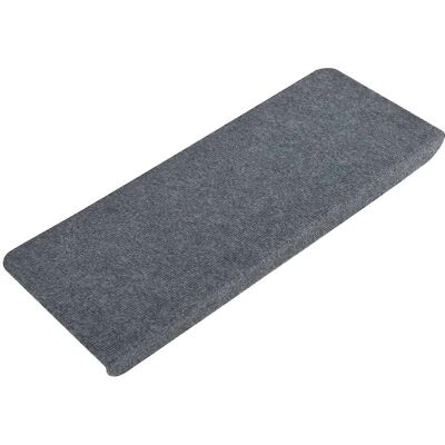 vidaXL Grey Self-adhesive Stair Mats - Stair protection, 15 pcs vidaXL Grey Self-adhesive Stair Mats - Stair protection, 15 pcs