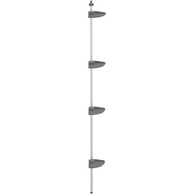 vidaXL 4-stopniowa teleskopowa półka narożna do prysznica w srebrnym aluminium - Półka do prysznica vidaXL 4-stopniowa teleskopowa półka narożna do prysznica w srebrnym aluminium - Półka do prysznica