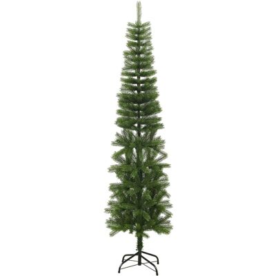 vidaXL Schlanker Künstlicher Weihnachtsbaum 240cm - Grün - Robuster Ständer vidaXL Schlanker Künstlicher Weihnachtsbaum 240cm - Grün - Robuster Ständer