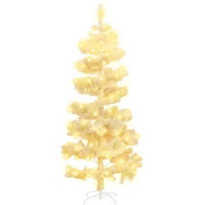 vidaXL Weißer Korkenzieher-Weihnachtsbaum - 180 cm - LED & Ständer vidaXL Weißer Korkenzieher-Weihnachtsbaum - 180 cm - LED & Ständer