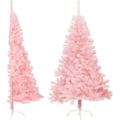 vidaXL Rosa Halber Weihnachtsbaum 120cm mit Stand vidaXL Rosa Halber Weihnachtsbaum 120cm mit Stand