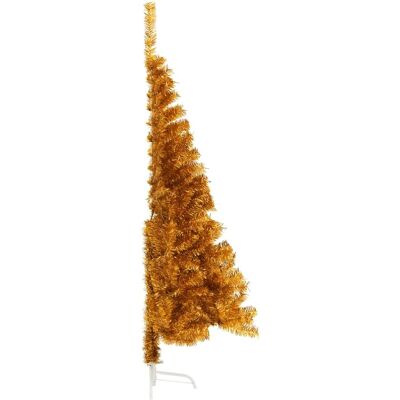 vidaXL Demi Sapin de Noël Doré 120cm PVC - Publicité vidaXL Demi Sapin de Noël Doré 120cm PVC - Publicité