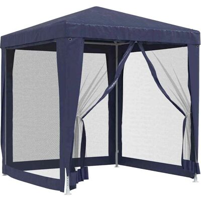 vidaXL Azul 2x2 m Tenda de festa com paredes de rede - Tenda de festa vidaXL Azul 2x2 m Tenda de festa com paredes de rede - Tenda de festa