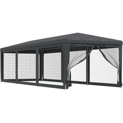 Namiot imprezowy vidaXL z 8 ścianami z siatki - 3x9 m, Antracyt Namiot imprezowy vidaXL z 8 ścianami z siatki - 3x9 m, Antracyt