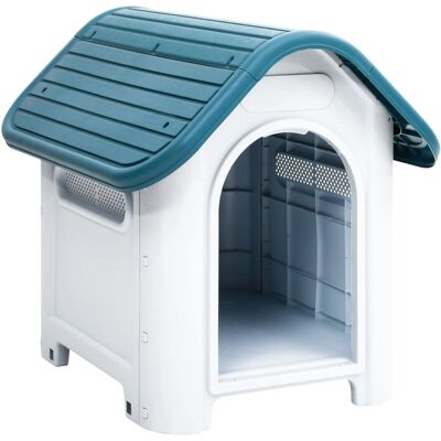 vidaXL hondenhuis van polypropyleen blauw - Hondenhuis vidaXL hondenhuis van polypropyleen blauw - Hondenhuis