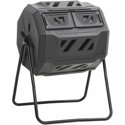 vidaXL Havekompostbeholder sort 160 L - Havekompostbeholder vidaXL Havekompostbeholder sort 160 L - Havekompostbeholder